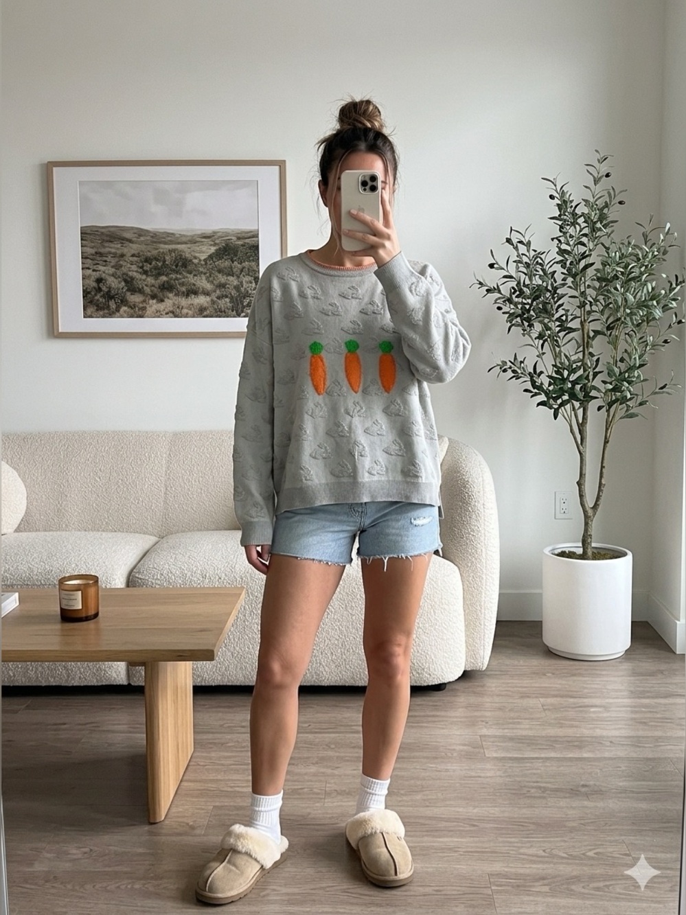 Handmade Patchwork Bunny & Carrot Sweater